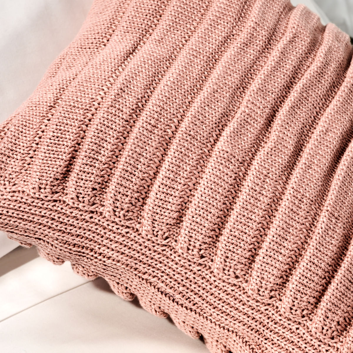 01 01 0232 Capa Almofada 40x40 Tricot Unique Rosa 002